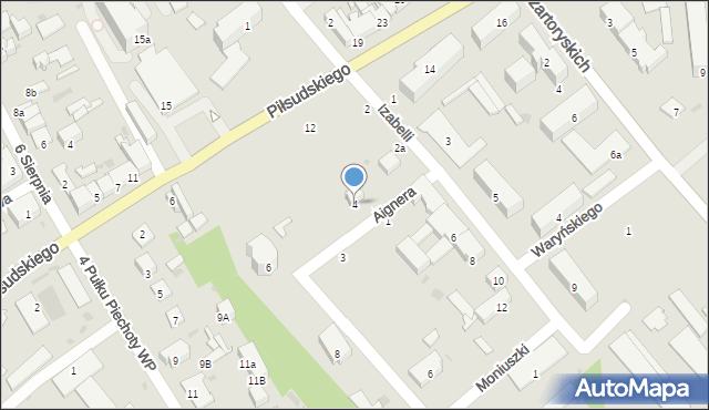 Puławy, Aignera Chrystiana Piotra, 4, mapa Puław