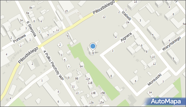 Puławy, Aignera Chrystiana Piotra, 6, mapa Puław