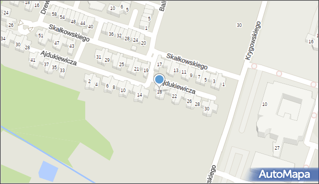Poznań, Ajdukiewicza Kazimierza, 18, mapa Poznania