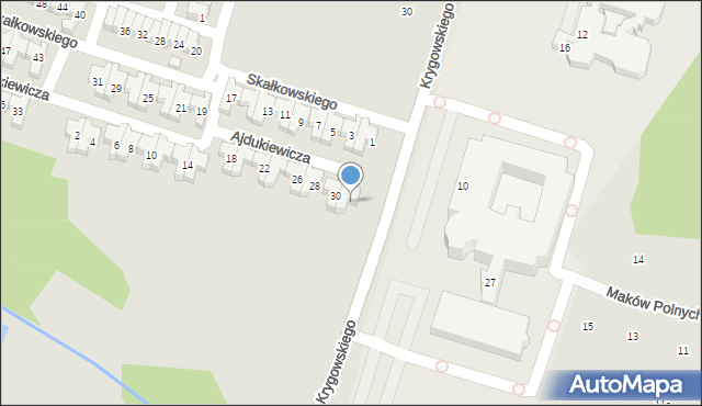 Poznań, Ajdukiewicza Kazimierza, 32, mapa Poznania