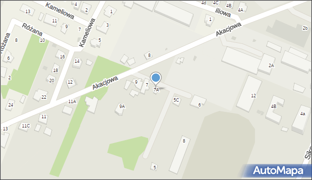 Aleksandrów Kujawski, Akacjowa, 7A, mapa Aleksandrów Kujawski