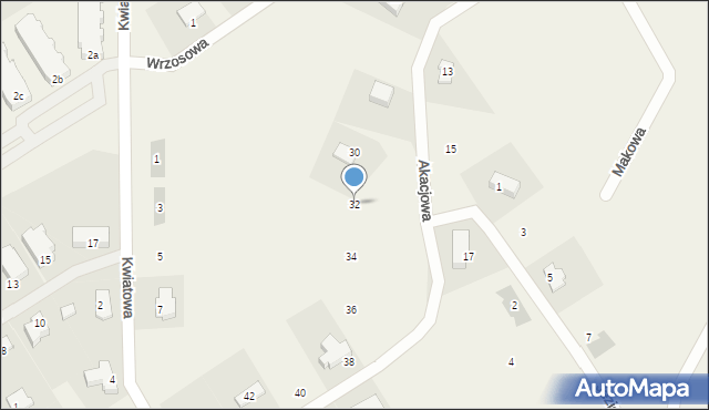 Bartąg, Akacjowa, 32, mapa Bartąg