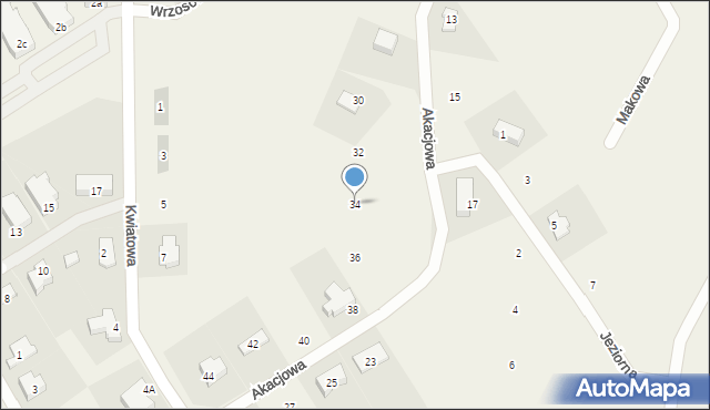 Bartąg, Akacjowa, 34, mapa Bartąg