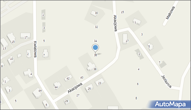 Bartąg, Akacjowa, 36, mapa Bartąg