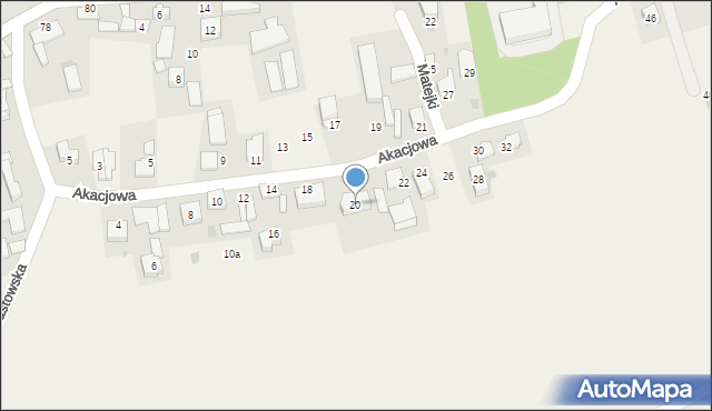 Batowice, Akacjowa, 20, mapa Batowice
