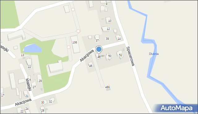 Batowice, Akacjowa, 48, mapa Batowice