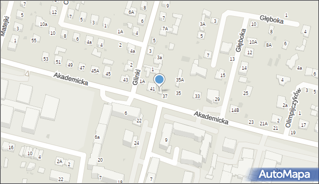 Biała Podlaska, Akademicka, 39, mapa Białej Podlaskiej