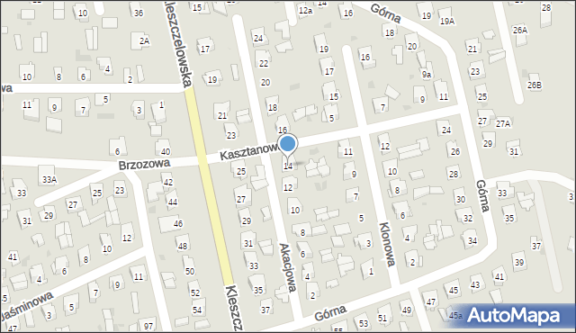 Bielsk Podlaski, Akacjowa, 14, mapa Bielsk Podlaski