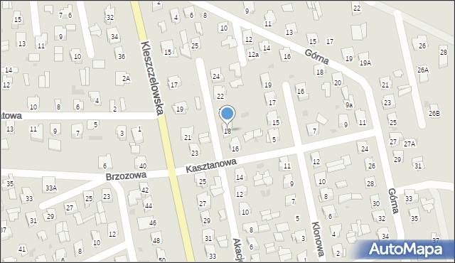 Bielsk Podlaski, Akacjowa, 18, mapa Bielsk Podlaski