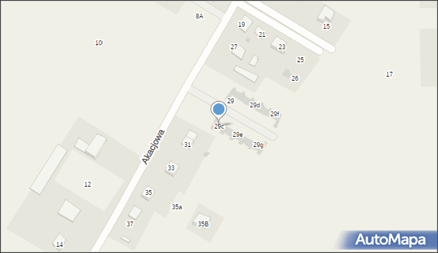 Bieniewice, Akacjowa, 29c, mapa Bieniewice