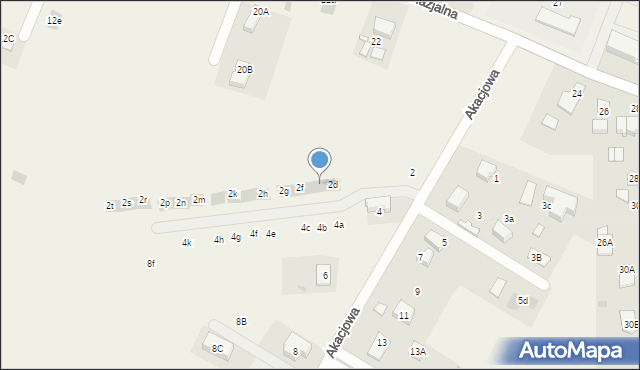 Bieniewice, Akacjowa, 2e, mapa Bieniewice