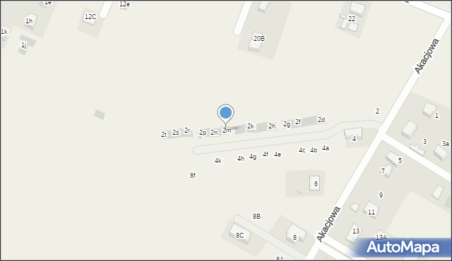 Bieniewice, Akacjowa, 2m, mapa Bieniewice