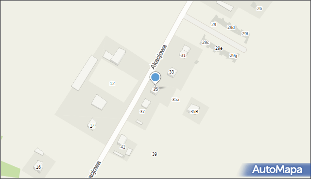 Bieniewice, Akacjowa, 35, mapa Bieniewice