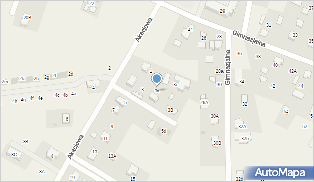 Bieniewice, Akacjowa, 3a, mapa Bieniewice