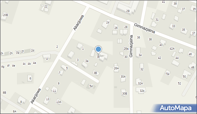 Bieniewice, Akacjowa, 3c, mapa Bieniewice
