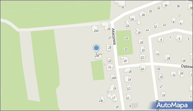 Blachownia, Akacjowa, 13e, mapa Blachownia