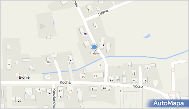 Błonie, Akacjowa, 2d, mapa Błonie