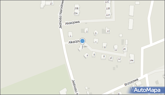 Bobolice, Akacjowa, 2, mapa Bobolice