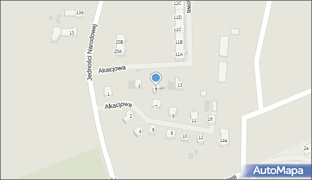 Bobolice, Akacjowa, 5, mapa Bobolice