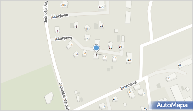 Bobolice, Akacjowa, 8, mapa Bobolice