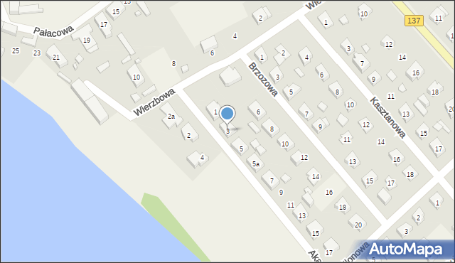 Bobowicko, Akacjowa, 3, mapa Bobowicko