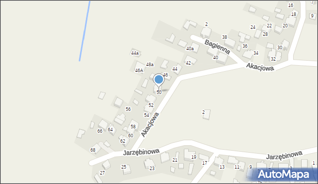 Bobrek, Akacjowa, 50, mapa Bobrek