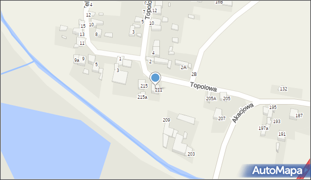 Bobrowniki, Akacjowa, 213, mapa Bobrowniki