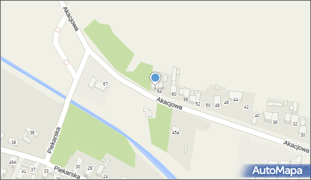 Bobrowniki, Akacjowa, 66, mapa Bobrowniki