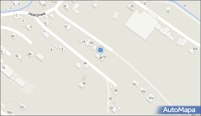 Boguchwała, Akacjowa, 18, mapa Boguchwała