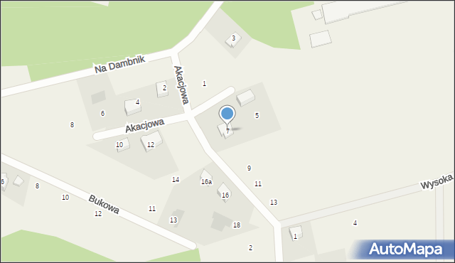 Bojano, Akacjowa, 7, mapa Bojano