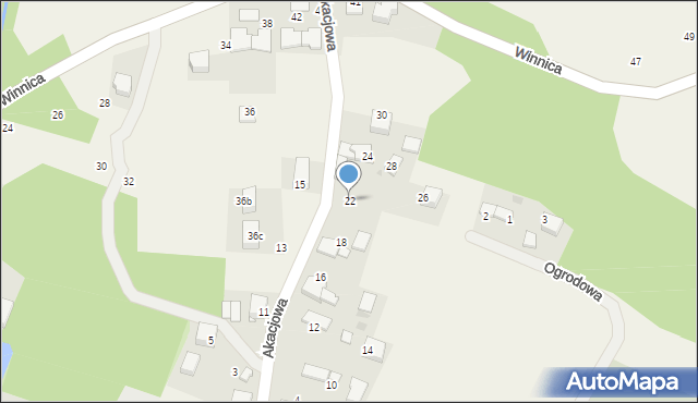 Bolechowice, Akacjowa, 22, mapa Bolechowice