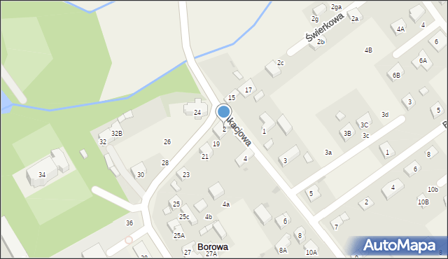 Borowa, Akacjowa, 2, mapa Borowa