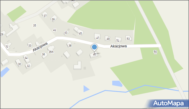 Borowa, Akacjowa, 40, mapa Borowa