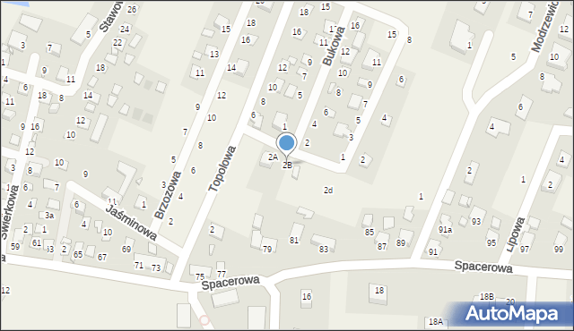 Borówno, Akacjowa, 2B, mapa Borówno