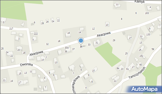 Brzoskwinia, Akacjowa, 35, mapa Brzoskwinia