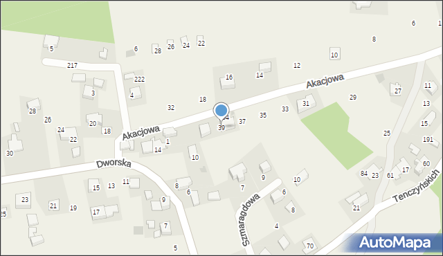 Brzoskwinia, Akacjowa, 39, mapa Brzoskwinia