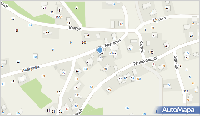 Brzoskwinia, Akacjowa, 7, mapa Brzoskwinia