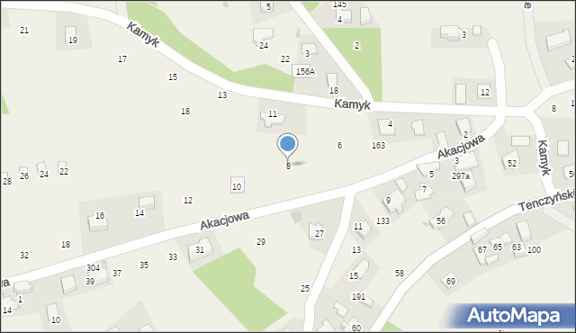 Brzoskwinia, Akacjowa, 8, mapa Brzoskwinia