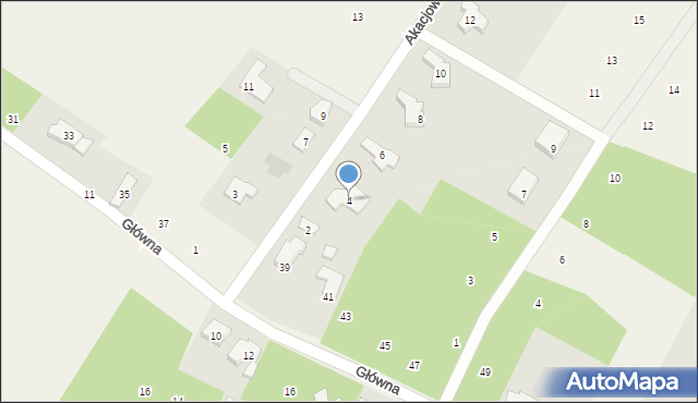 Bukowiec, Akacjowa, 4, mapa Bukowiec