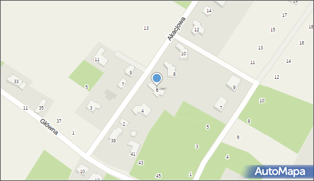 Bukowiec, Akacjowa, 6, mapa Bukowiec