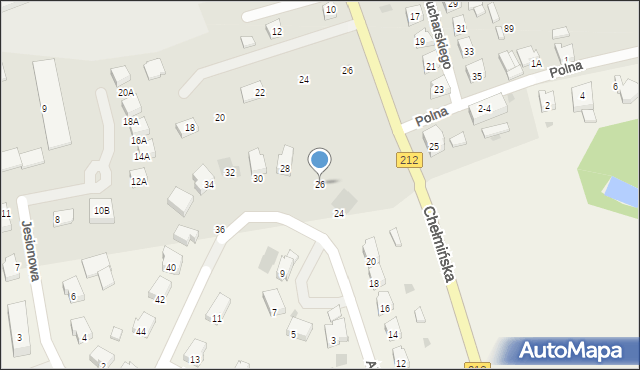 Bytów, Akacjowa, 26, mapa Bytów