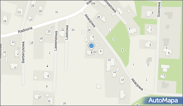 Cerekiew, Akacjowa, 6, mapa Cerekiew