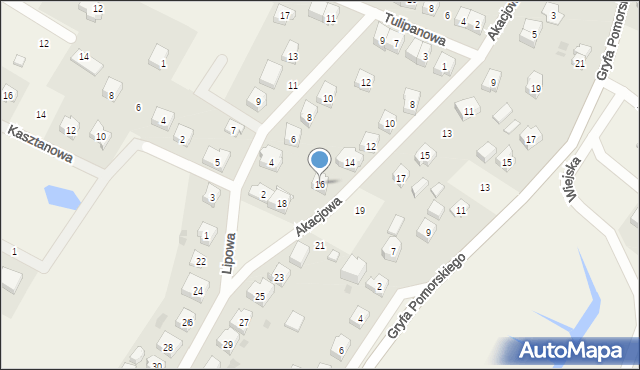 Chmielno, Akacjowa, 16, mapa Chmielno