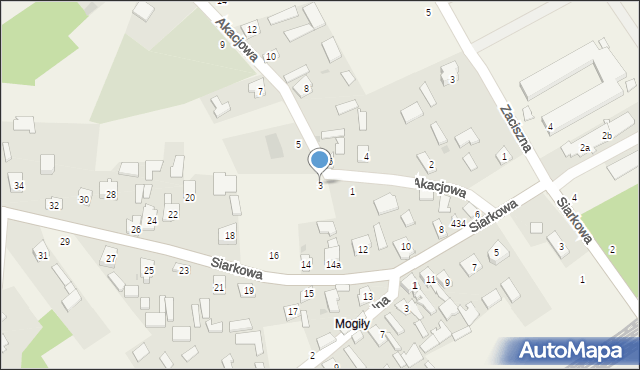 Chmielów, Akacjowa, 3, mapa Chmielów