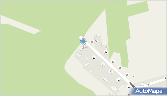 Chmielów, Akacjowa, 31, mapa Chmielów