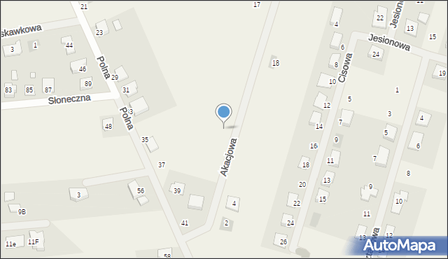 Chomęcice, Akacjowa, 5, mapa Chomęcice