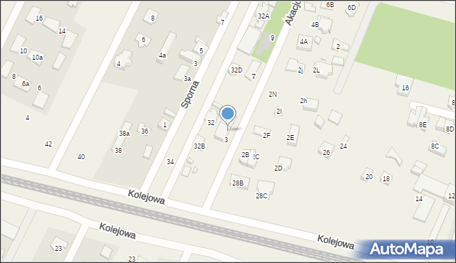 Chotomów, Akacjowa, 5, mapa Chotomów