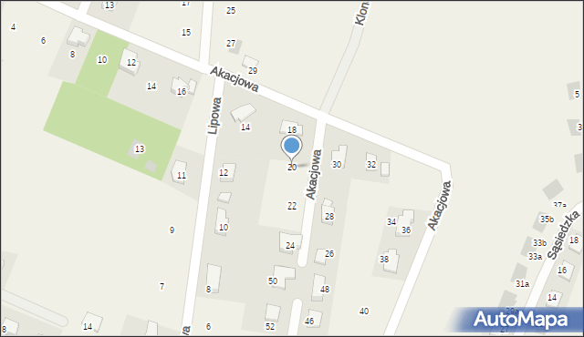 Chrząstawa Mała, Akacjowa, 20, mapa Chrząstawa Mała