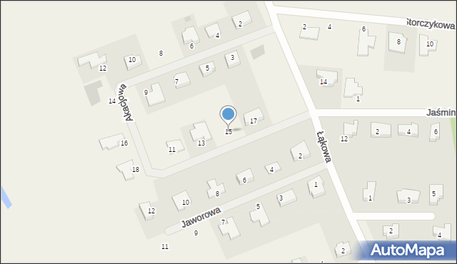 Chwalęcice, Akacjowa, 15, mapa Chwalęcice