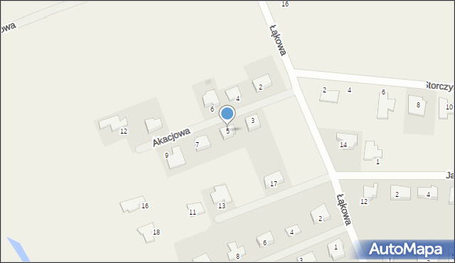 Chwalęcice, Akacjowa, 5, mapa Chwalęcice